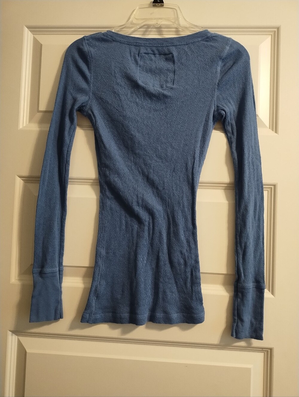 Abercrombie & Fitch Light Blue Long Sleeve Henley Top - Picture 4 of 11